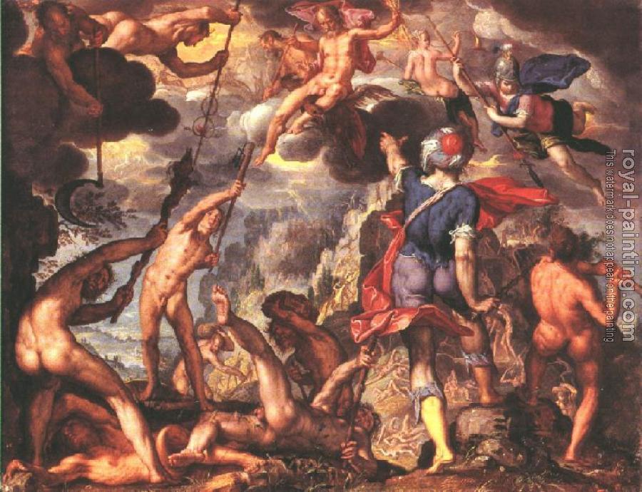 Joachim Anthonisz Wtewael : The Battle Between the Gods and the Titans